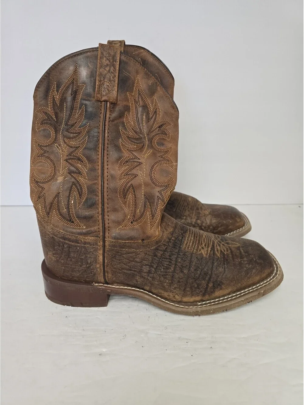 Laredo Men's 7835 Rancher Stockman Square Soft Toe Western Boot Brown Size 10D